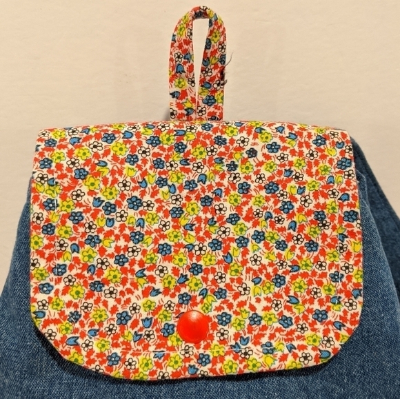 2/$20 denim floral shoulder bag - Picture 5 of 9